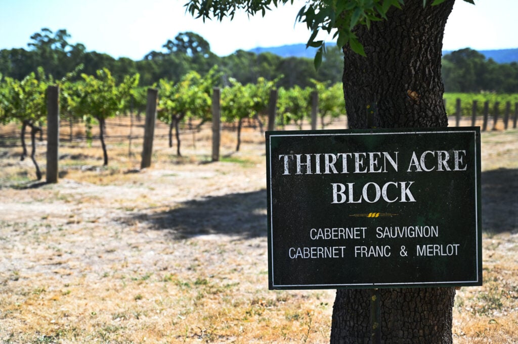 Thirteen Acre Block sign