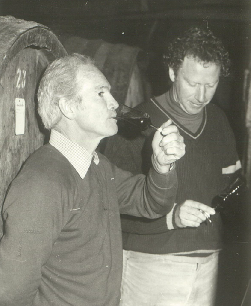 Viv Thomson tasting red wine
